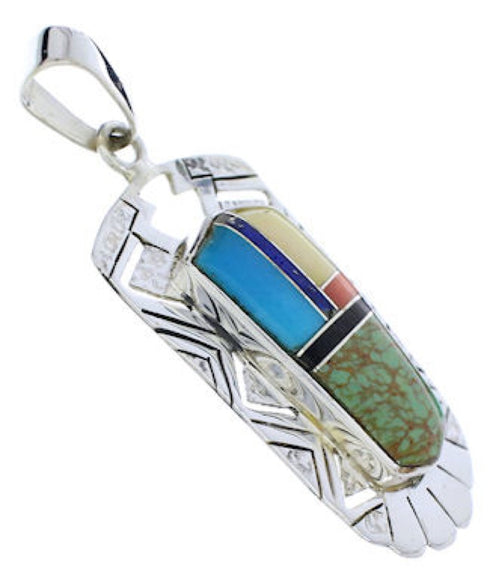 Southwestern Multicolor Inlay Pendant Jewelry PX30172
